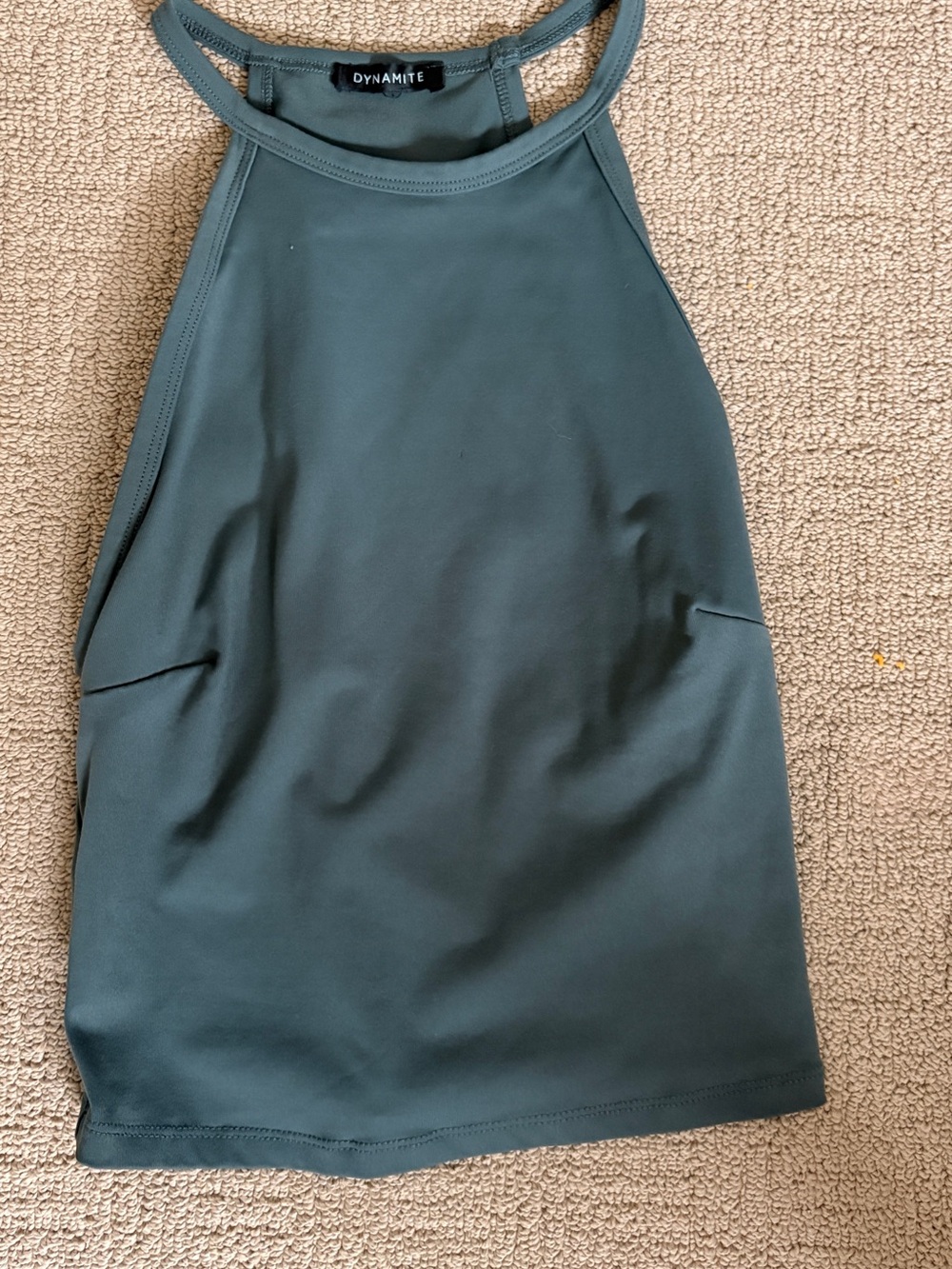Dynamite Dark Green Crop Tank